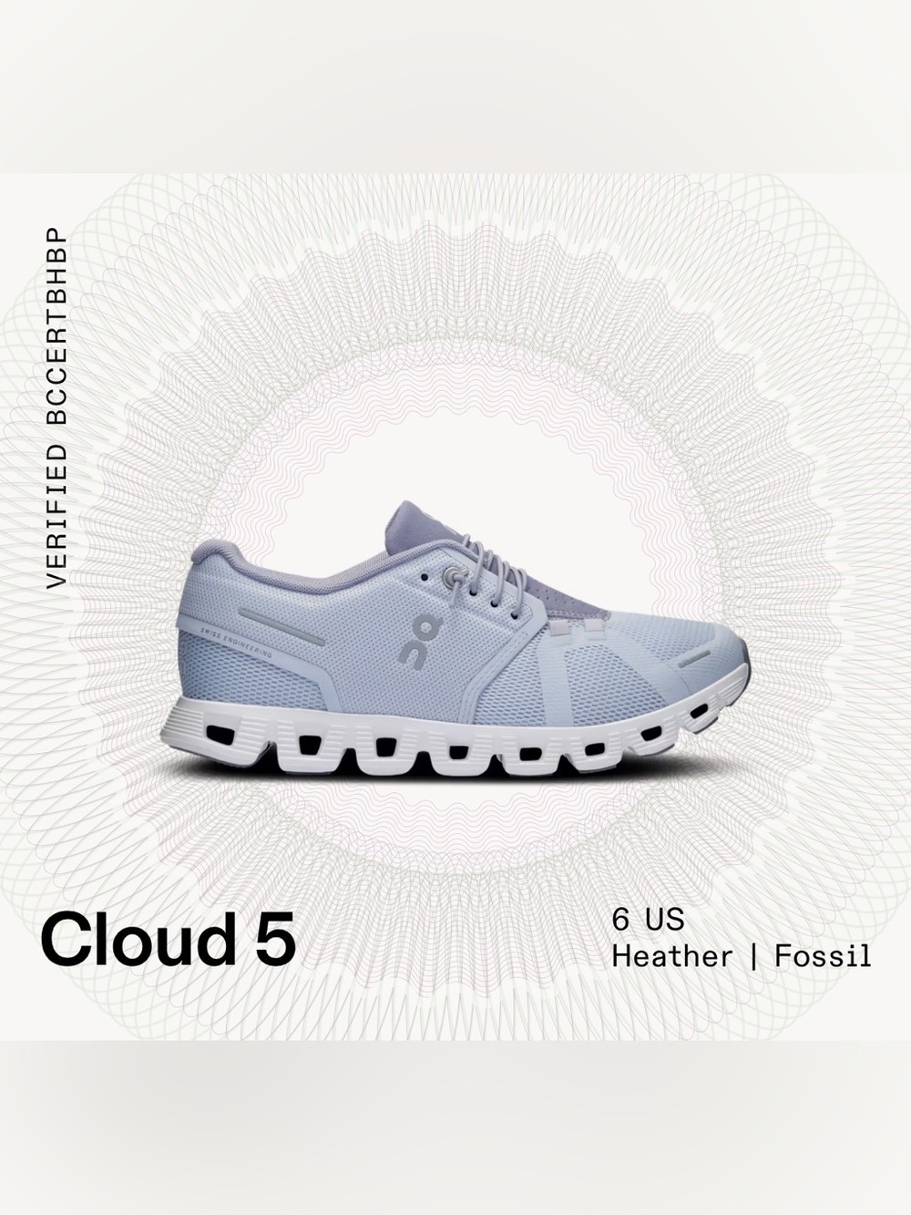On Cloud 5 - Heather Light Gray